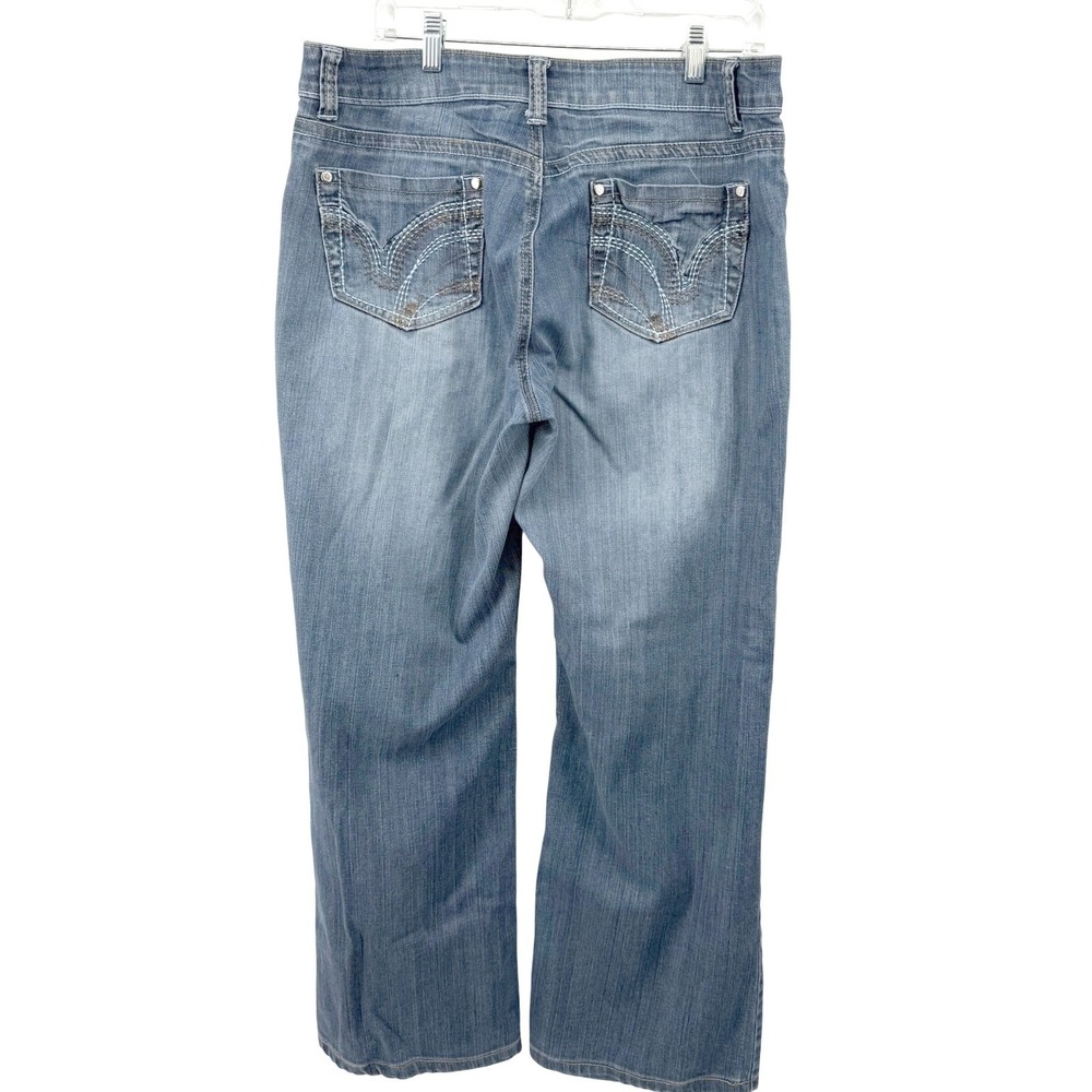 Luciano Dante Blue Denim Jeans Womens 13/14 Embellished Pockets - Picture 6 of 13